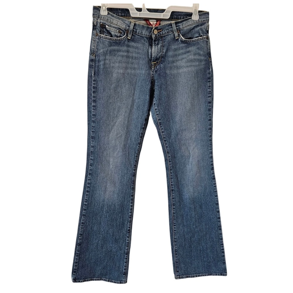 Lucky Brand Women Y2K Sweet N Low Jeans Size 12/31 Long Distressed Denim Spandex